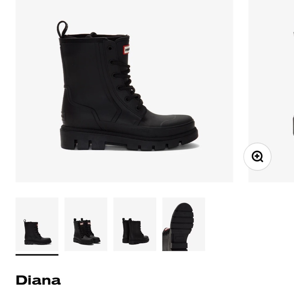 Women’s red Rain Boots in the style of Hunter Diana boot